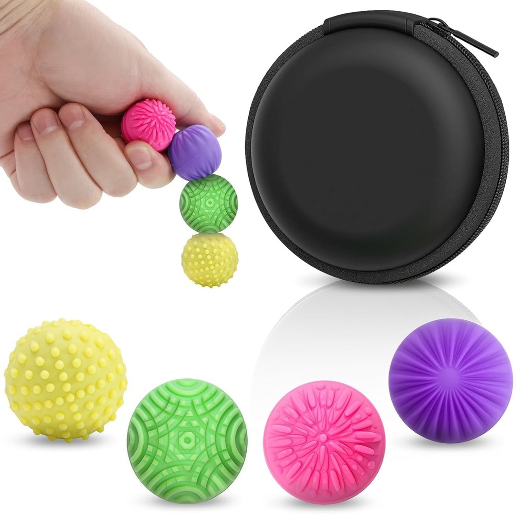 4-Pack Silicone Magnetic Balls for Adults,Teens, Sensory Toys for ADHD Autism…