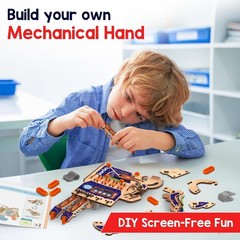 DIY Robotic Mechanical Hand STEM Toy for Kids 8, 9, 10, 11, 12, 13, 14 Years Old