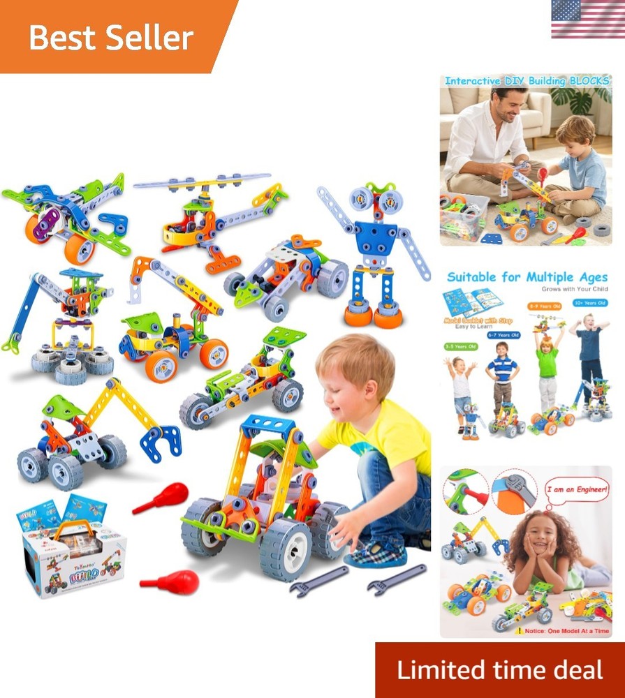 Creative 10-in-1 Educational Building Activities for Kids Ages 4-8 – 167 Parts