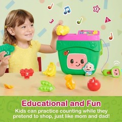 CoComelon Veggie Fun Learning Basket Play Food Checkout Counter Music & Sounds!