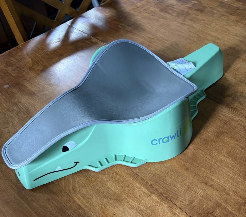 Crawligator Tummy Time Rolling Toy Green Grey Infant Mobility Model C30846