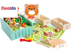 Montessori Wooden Farm Sensory Toys for 2-5 Year Old Boys & Girls, Preschool Edu