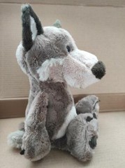 Plush toy stuffed doll nice cute forest animal Wolf Valentine birthday gift 1pc