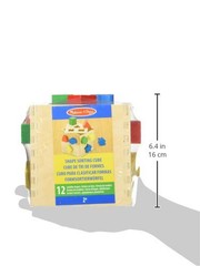 Melissa Doug Shape Sorting Cube – Classic Wooden Toy With 12 Shapes