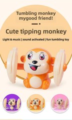 Electric Rolling Monkey Baby Toy Light Music Puzzle Sound Preschool Gift