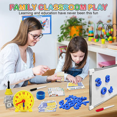 Pretend Play Teacher Set – Whiteboard, Bell, Clock & More for Kids 5-12 Years