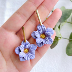 Flower Petal Polymer Clay Cutters for Earrings Making, 4 Shapes with Polymer Cla