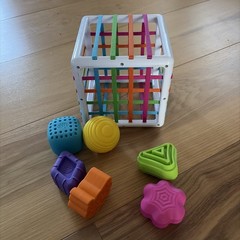 Fat Brain Toys Inny Bin Baby Sensory Develop Learn Shape Sorter Montessori Used