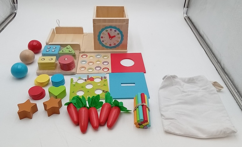 Montessori Toys for 1 to 3-Year-Old Boys Girls Toddlers Wooden Sorting &Stacking