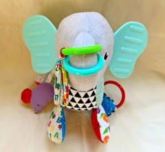 Eric Carle Elephant Rattle Plush Animal Baby Toy Crinkle Teether 2019 Rings