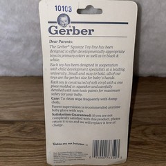 Vintage 1991 Gerber Peek-a-Pals Kitty Vinyl Squeak Developmental Toy NOS NEW