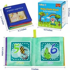 Dr.Rapeti Soft Cloth Books Baby Books Bath Books 6-Pack for Baby Infant Toddl…