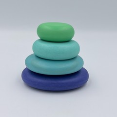 Lovevery Wood Stacking Stone Blocks Montessori Play Kit Toy Counting Educational