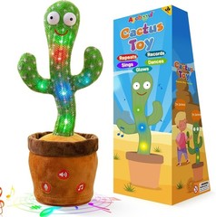 Baby Toys Dancing Talking Cactus, Volume Adjustable Mimicking Recording Cactu…