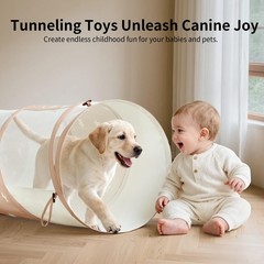 Crawl Tunnels for Toddlers & Babies – Activity Play Tunnel for Kids & Pets