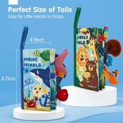Soft Cloth Crinkle Books for Babies – 2-Pack Sensory Infant Toys 0-12 Months