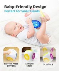Learning Cube 10 Nursery Rhymes 15 Animal Sounds Toy 6-12 Months 1-3 Years