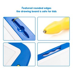 16 X 13 Inch Blue Writing Board Magnetic Stamps Erasable Drawing Pad For Kids