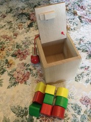 WALTER Western Germany Shape Sorting Wood Cube 9 Colorful Blocks Activity Toy🌺