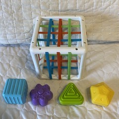 Fat Brain Toys Inny Bin Baby Sensory Develop Learn Shape Sorter Montessori Used