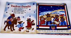 Handmade Yankee Doodle Song Book Fabric Teacher’s Pet Books Read USA Cloth VTG