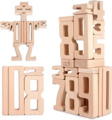 Wooden Number Building Blocks, Large Digit Blocks 1-10, 32 Pcs Number Toys | …