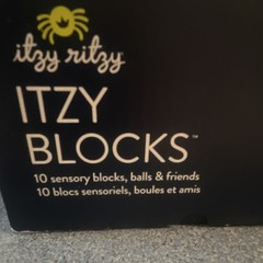 Itzy Ritzy Itzy Blocks Sensory Blocks, Balls & Friends 10pc Rainbow Set