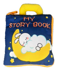 BEIENS My Story Book Soft Cloth Infant Toddler Interactive Zip Around W/Handle