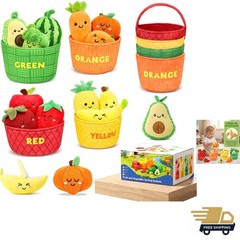 Sensory Baby Toys Soft Plush Fruits Vegetables Set for Toddler Play