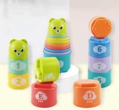Toy Early Educational Game for Baby Puzzle Train board games Folding Cup Mental