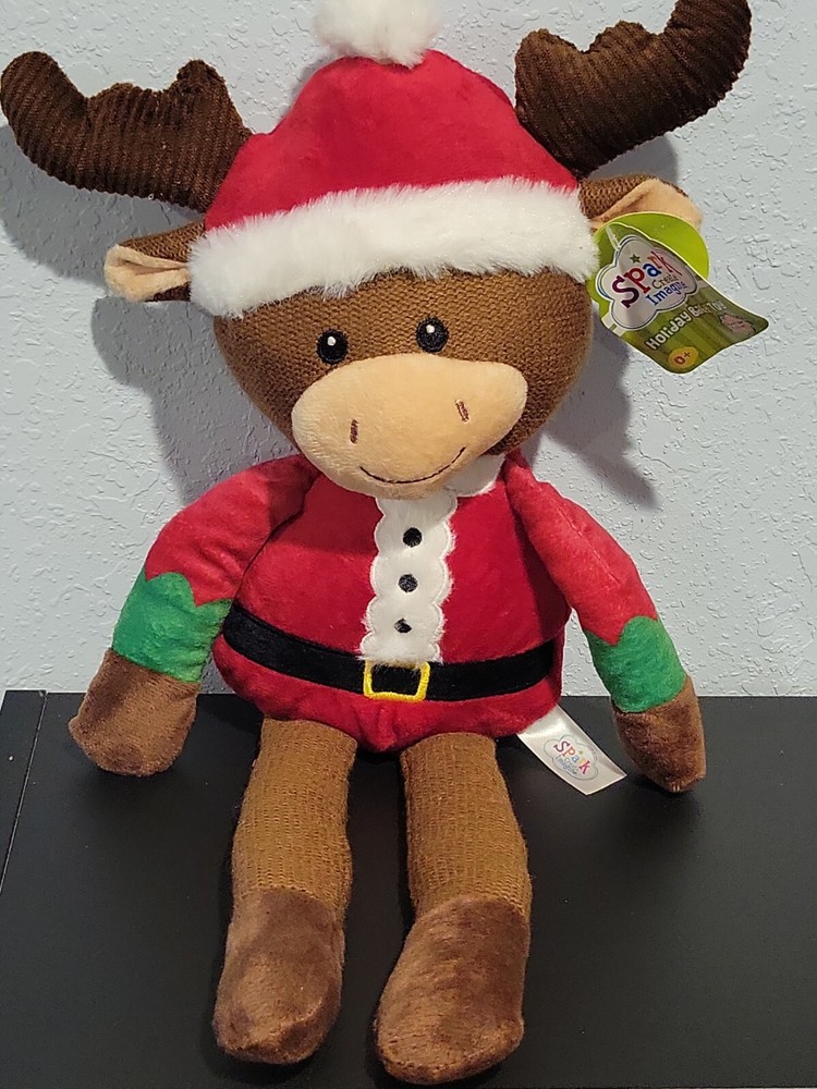 Spark Create Imagine Holiday Baby Toy Reindeer Rattle