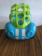 Bright Starts Oball Rattle Roll Easy Grasp Toy Car BPA-Free Ages 3months And Up