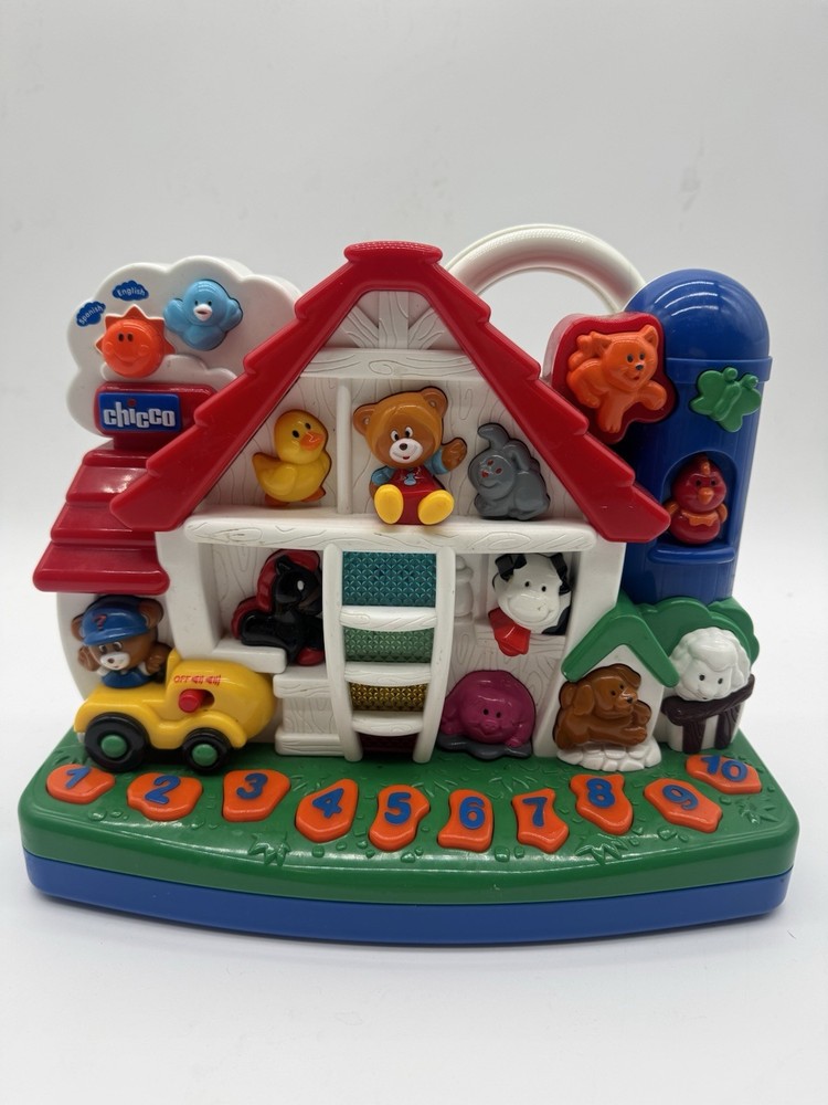 Chicco Interactive Bilingual English Spanish Music Lights Farm Animal SoundsToy