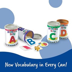 Interactive Alphabet Awareness Toy – 26 Cans, 130 Cards