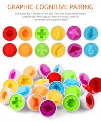 Smart Egg Shape Match Puzzle Montessori Educational Toy for Toddlers Baby Kids