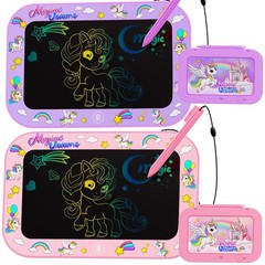 2 Pack LCD Writing Tablet for Kids,10Inch Colorful Reusable Electronic Toddle…