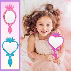 20 Pcs Unbreakable Mirror DIY Decorate Your Own Princess Mirror Mermaid Princ…