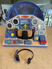 Melissa & Doug Pilot Dashboard W/Play Headset Lights Sounds Interactive Toy