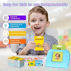 Toddler Toys Talking Flash Cards for 1 2 3 4 5 6 Year Old Boys and Girls, Autism