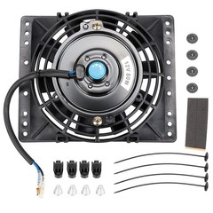 12V 650CFM Slim Radiator Cooling Fan Universal 6 Inch Pull Push 80W 12V