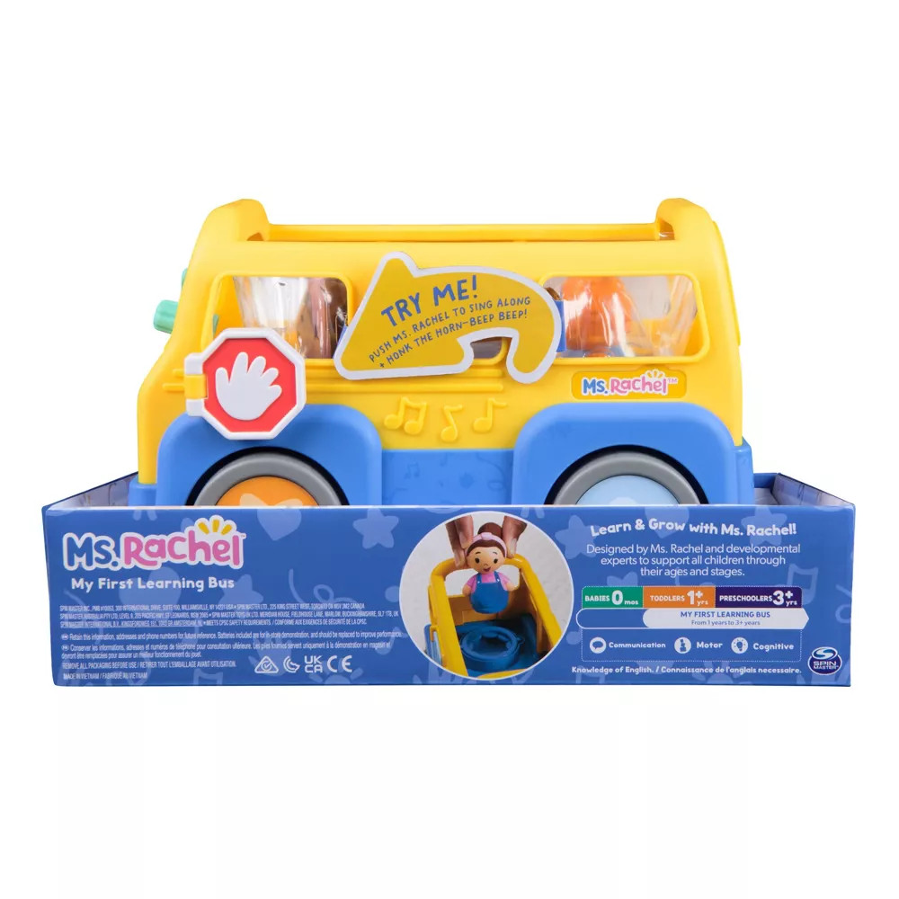 Ms. Rachel 6073361 My First Learning Electronic School Bus with 2 Interactive