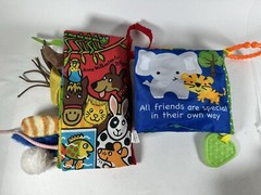 Baby Soft Books Lot of 6 Counting Colors Jungle Friends Pet Tails Day Night