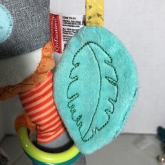 Infantino Playtime Plush Fox Sensory Activity Toy Rattle Crinkle Teether