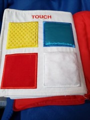DEMOCA Red My Quiet Book Soft with Carrying Handle Basic Fine Motor Skills EUC