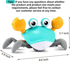 Crawling Crab Baby Toy – Infant Tummy Time Toys 3 4 5 6 7 8 9 10 11 12 Babies Bo