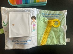 Lovevery Soft Sensory Tactile Book + Silicon Small Book Toy Folder With Pictures