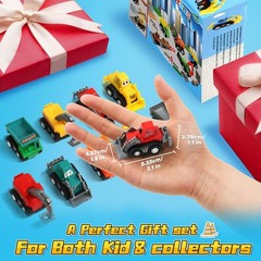 Toddler Pull-Back Construction Toy Cars Set – 9 Mini Vehicles for Imaginative…