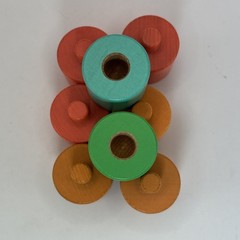 Lovevery Stacking Wood Pegboard with Pegs Toy Development
