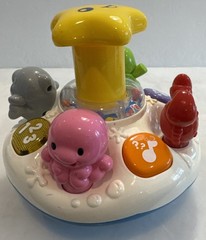 Vtech SPIN & LEARN TOP Sea Animals (Tested and Working) Dolphin, Crab, Turtle