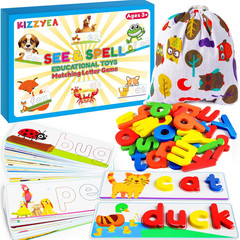 See & Spell Letter Game Alphabet Cards Kids Ages 2-6 Learning Toy Gift – US